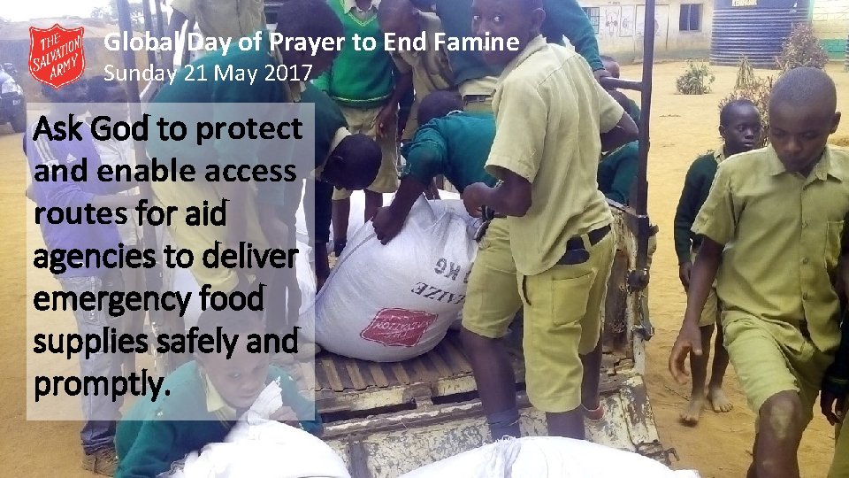 Global Day of Prayer to End Famine Sunday
