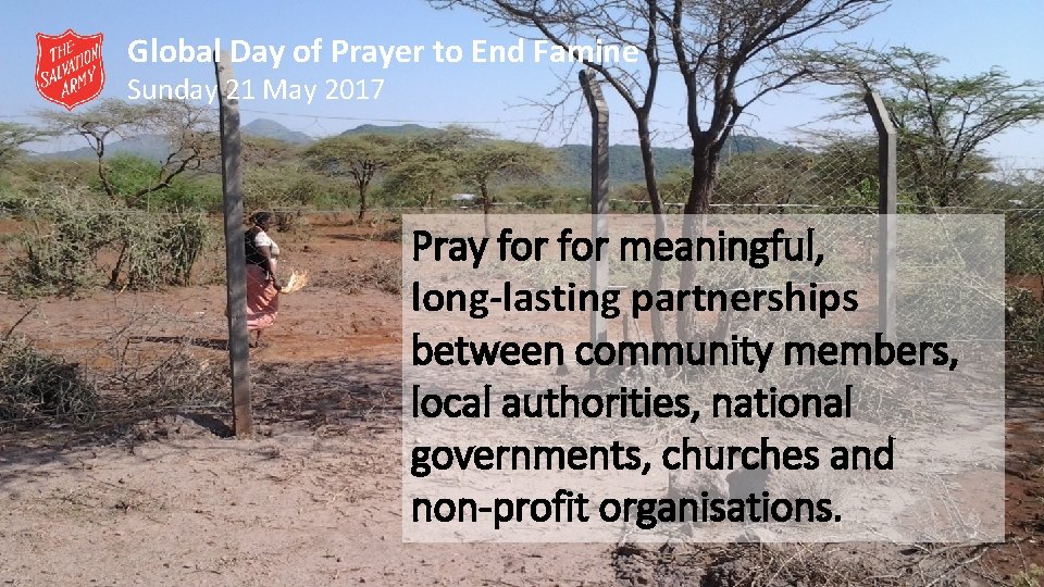 Global Day of Prayer to End Famine Sunday