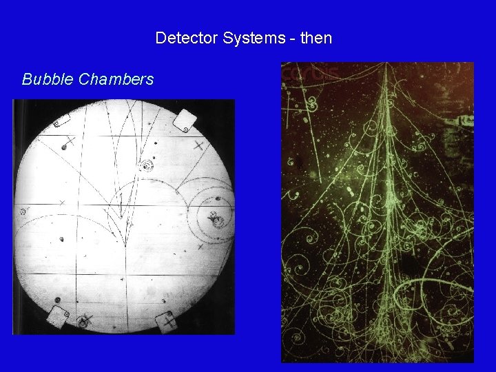 Detector Systems - then Bubble Chambers 