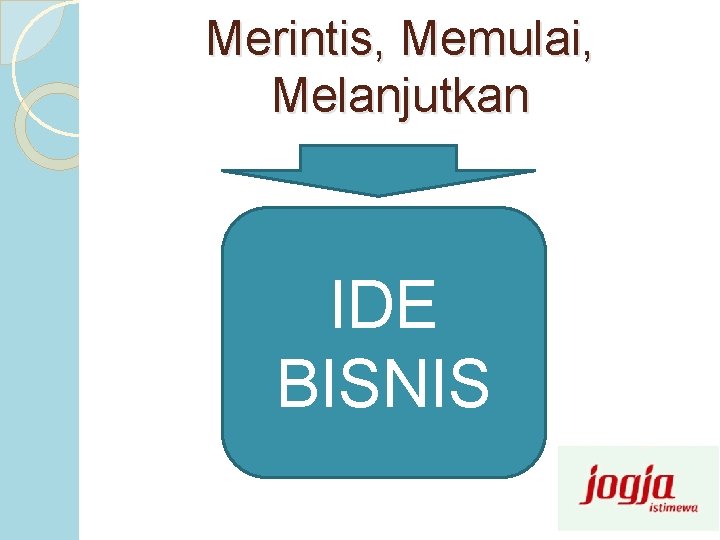 Merintis, Memulai, Melanjutkan IDE BISNIS 