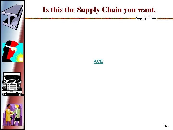 Is this the Supply Chain you want. Supply Chain ACE 14 