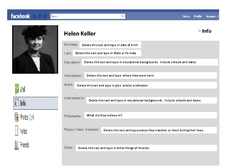 > Info Helen Keller Birthday: Delete this text and type in date of birth