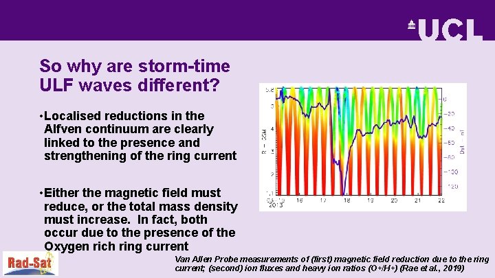 So why are storm-time ULF waves different? • Localised reductions in the Alfven continuum