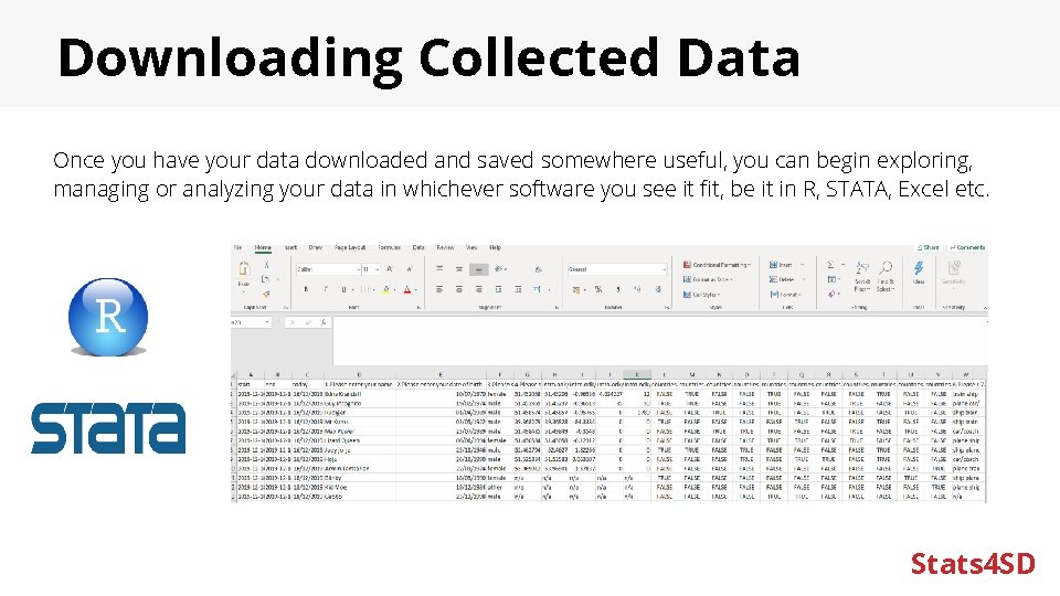 Downloading Collected Data Once you have your data downloaded and saved somewhere useful, you