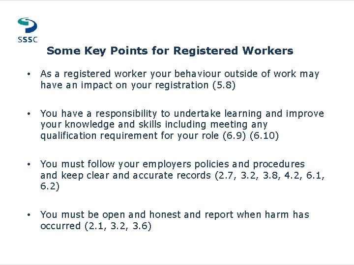 Some Key Points for Registered Workers MAIN HEADER GOES HERE • As a registered Some Key Points for Registered Workers MAIN HEADER GOES HERE • As a registered
