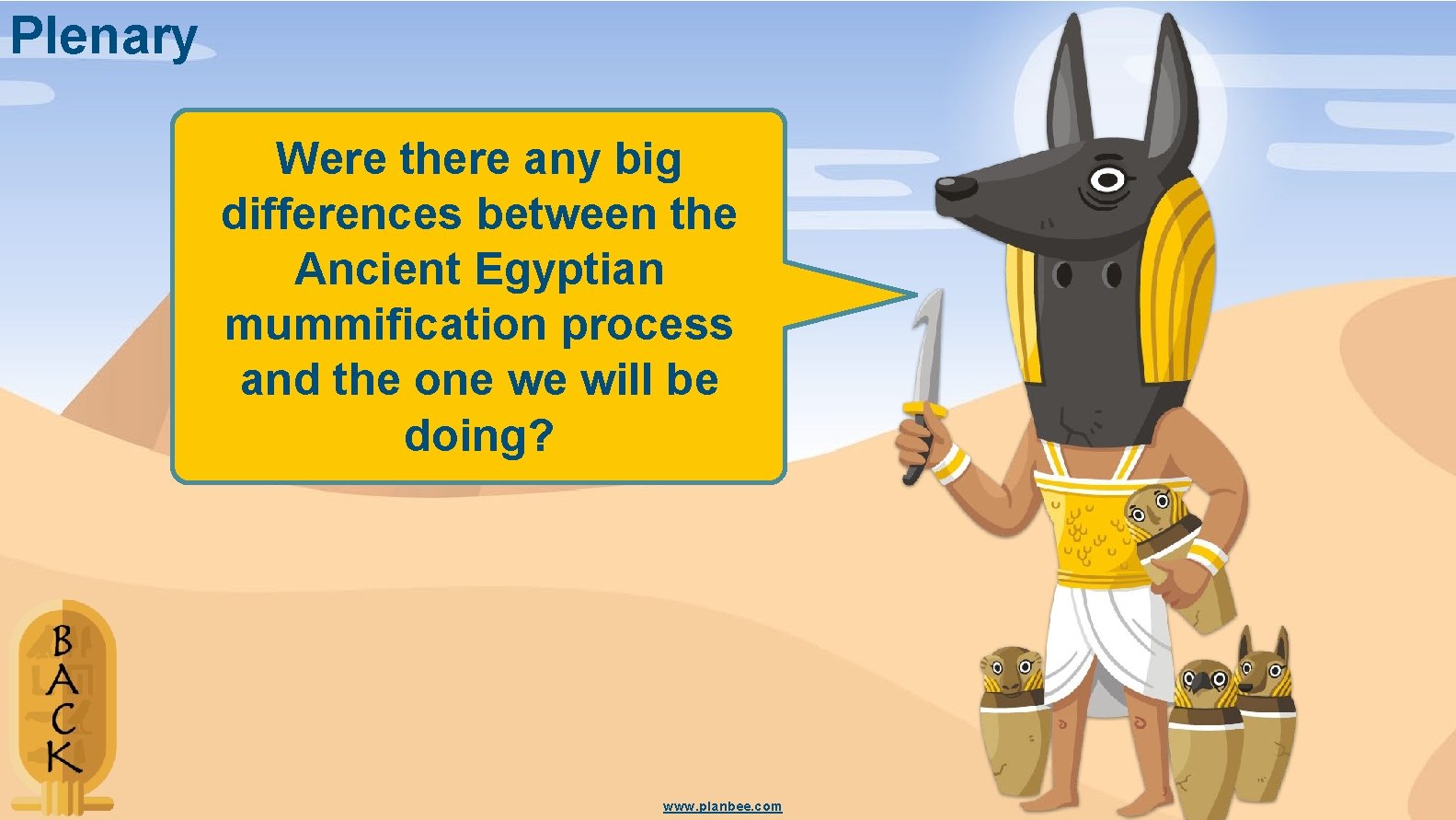 Plenary Were there any big differences between the Ancient Egyptian mummification process and the