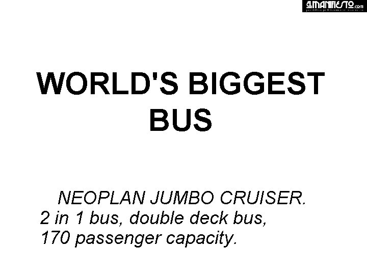 WORLD'S BIGGEST BUS NEOPLAN JUMBO CRUISER. 2 in 1 bus, double deck bus, 170