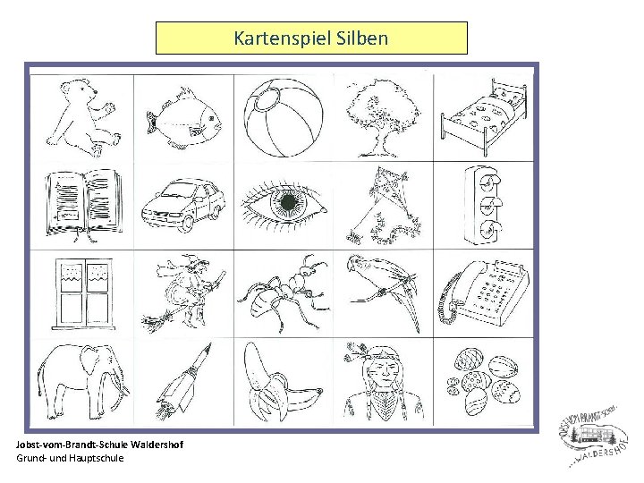 Kartenspiel Silben Jobst-vom-Brandt-Schule Waldershof Grund- und Hauptschule 