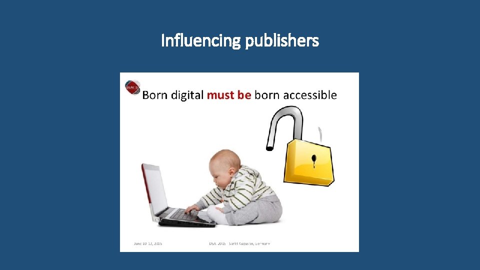 Influencing publishers 