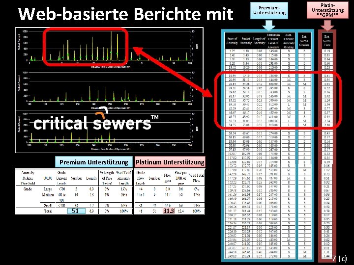 Web-basierte Berichte mit Premium Unterstützung 51 Premium. Unterstützung Platin. Unterstützung **GPM** Platinum Unterstützung 31.