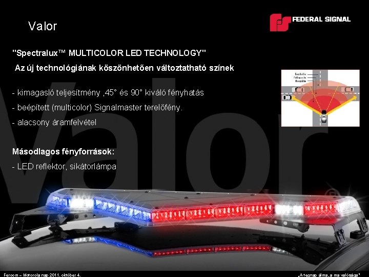 Valor "Spectralux™ MULTICOLOR LED TECHNOLOGY" Az új technológiának köszönhetően változtatható színek - kimagasló teljesítmény
