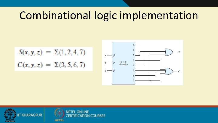 Combinational logic implementation 