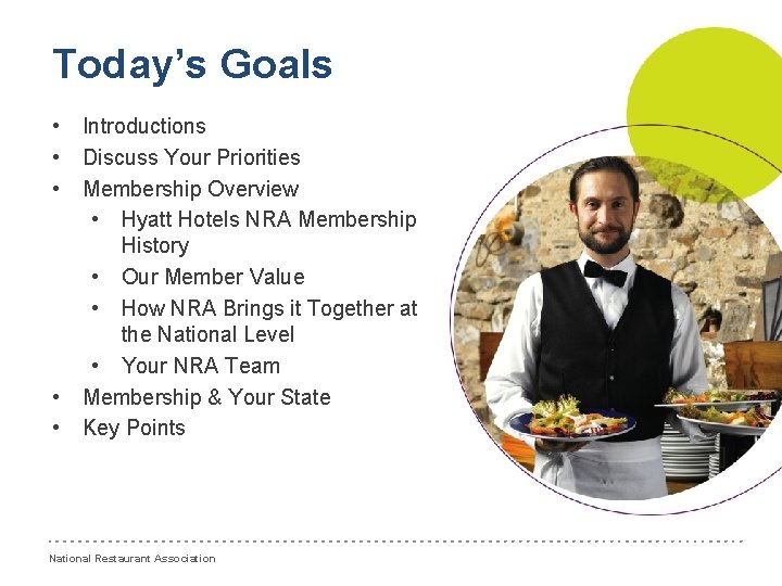 Today’s Goals • • • Introductions Discuss Your Priorities Membership Overview • Hyatt Hotels