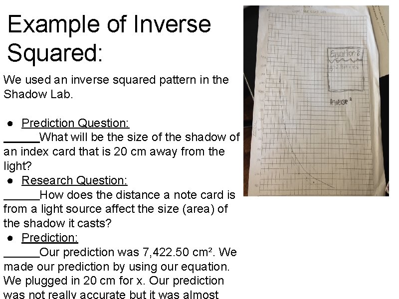 Example of Inverse Squared: We used an inverse squared pattern in the Shadow Lab.