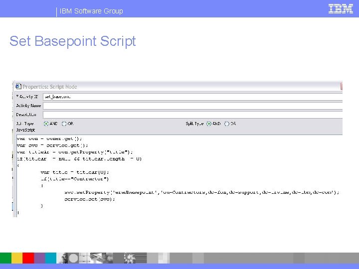 IBM Software Group Set Basepoint Script 