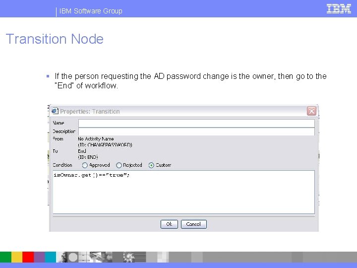 IBM Software Group Transition Node § If the person requesting the AD password change
