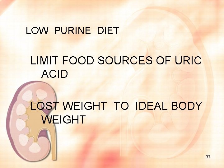 LOW PURINE DIET LIMIT FOOD SOURCES OF URIC ACID LOST WEIGHT TO IDEAL BODY