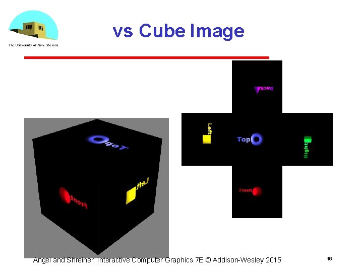 vs Cube Image Angel and Shreiner: Interactive Computer Graphics 7 E © Addison Wesley