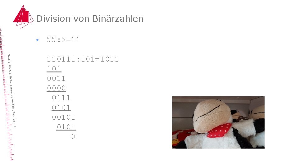 Division von Binärzahlen · 55: 5=11 lie Nr. 16 6. 2021 Fo Stand: 06.