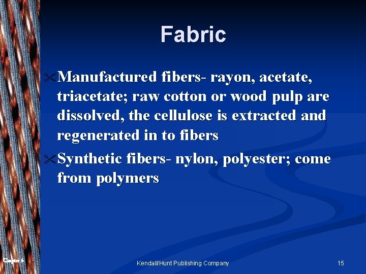 Fabric " Manufactured fibers- rayon, acetate, triacetate; raw cotton or wood pulp are dissolved,