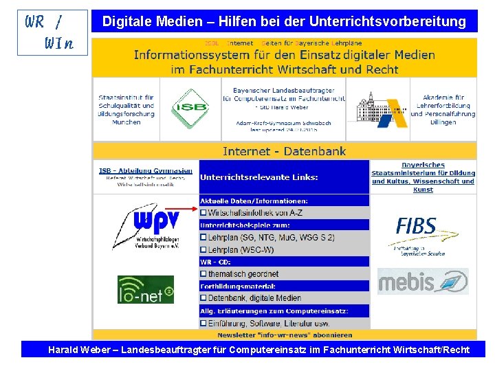 Digitale Medien – Hilfen bei der Unterrichtsvorbereitung Internet und Software Hilfen bei der Unterrichtsvorbereitung