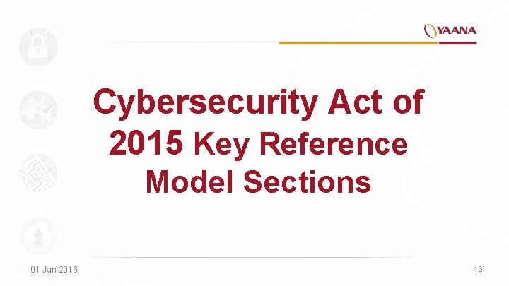 Cybersecurity Act of 2015 Key Reference Model Sections 01 Jan 2016 13 