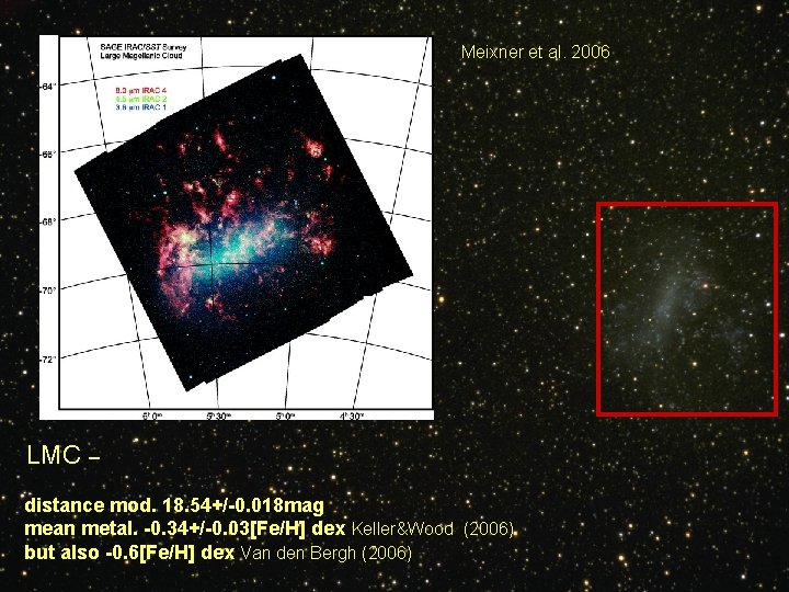 Meixner et al. 2006 LMC – distance mod. 18. 54+/-0. 018 mag mean metal.