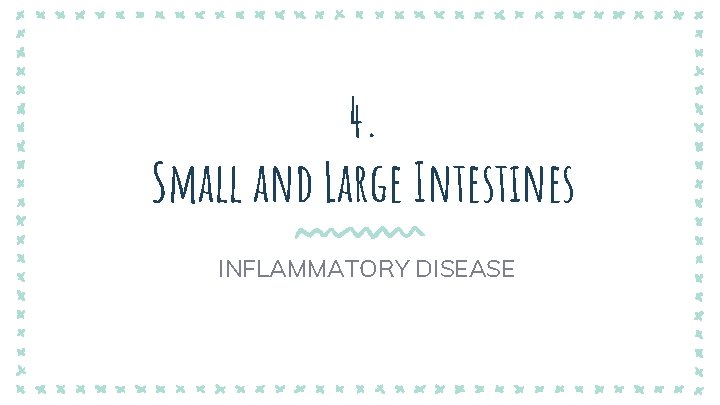 4. Small and Large Intestines INFLAMMATORY DISEASE 