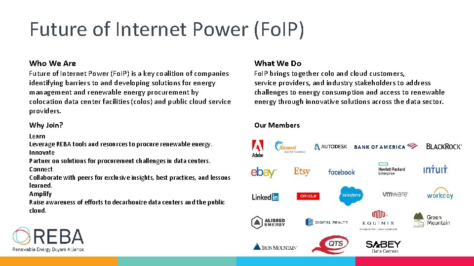 Future of Internet Power (Fo. IP) Who We Are What We Do Why Join?