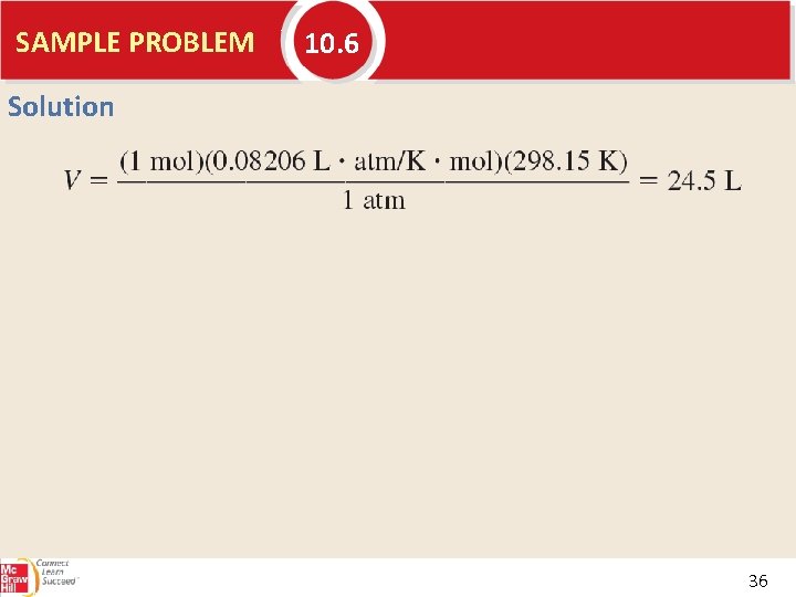 SAMPLE PROBLEM 10. 6 Solution 36 