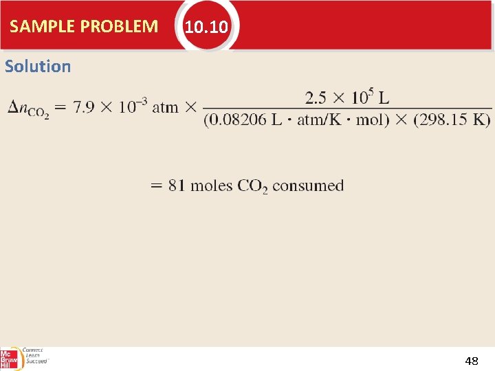 SAMPLE PROBLEM 10. 10 Solution 48 