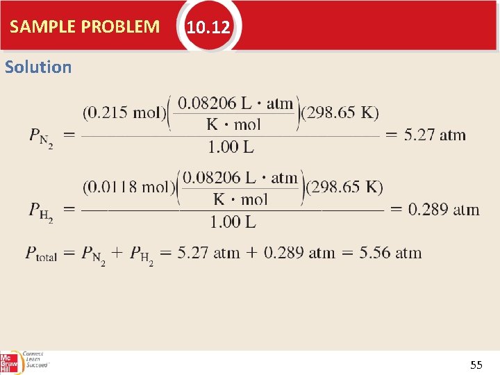 SAMPLE PROBLEM 10. 12 Solution 55 