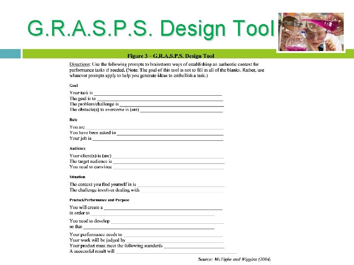 G. R. A. S. P. S. Design Tool 