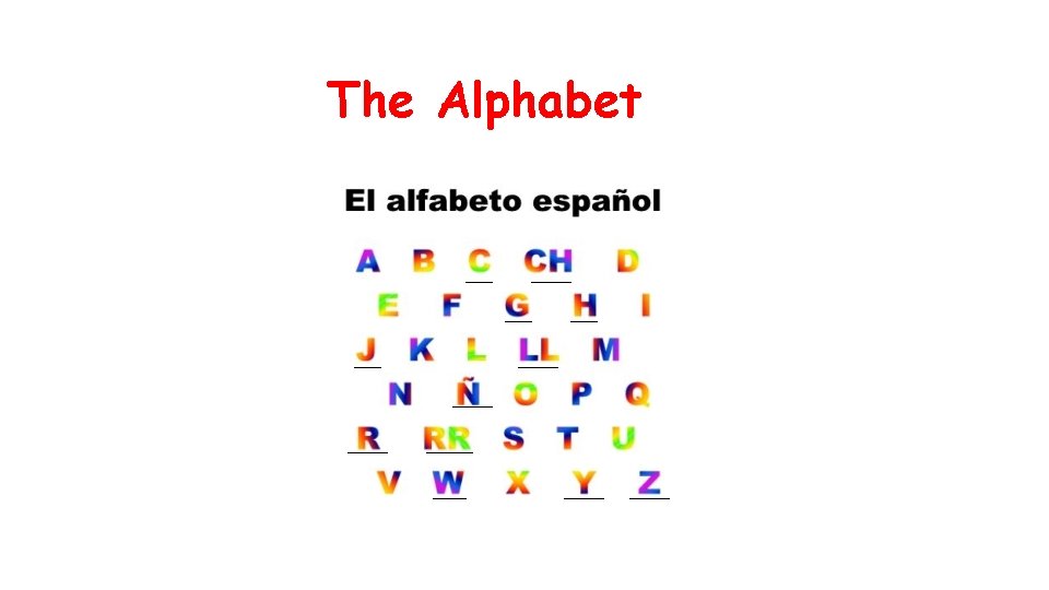 The Alphabet 