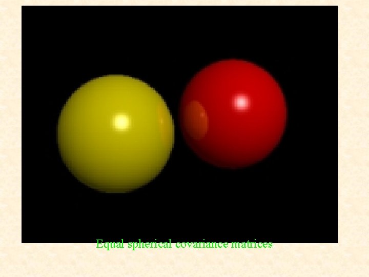 Equal spherical covariance matrices 