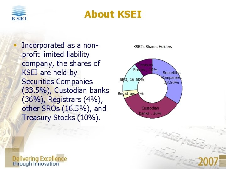 About KSEI § Incorporated as a nonprofit limited liability company, the shares of KSEI