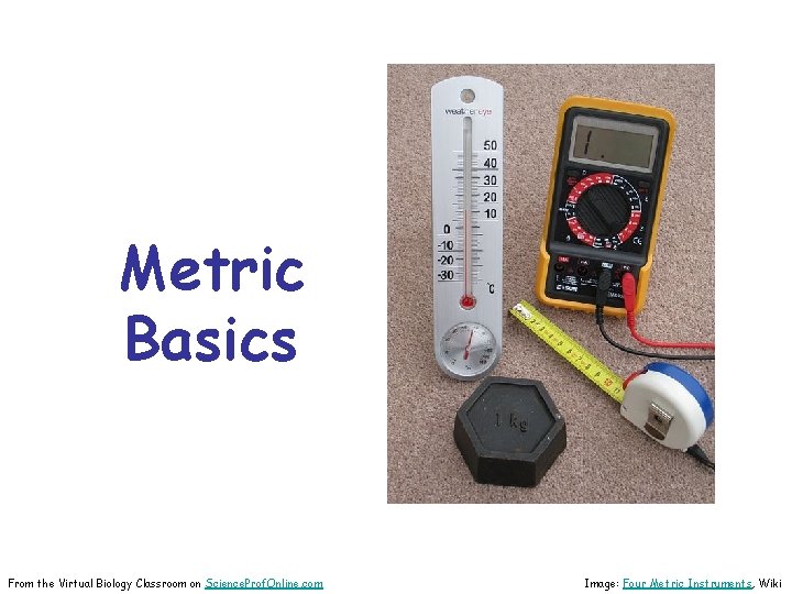 Metric Basics From the Virtual Biology Classroom on Science. Prof. Online. com Image: Four