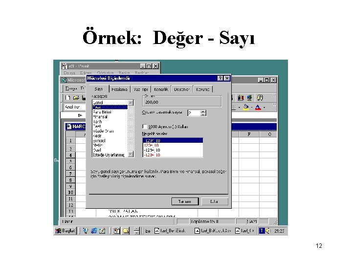 Örnek: Değer - Sayı 12 
