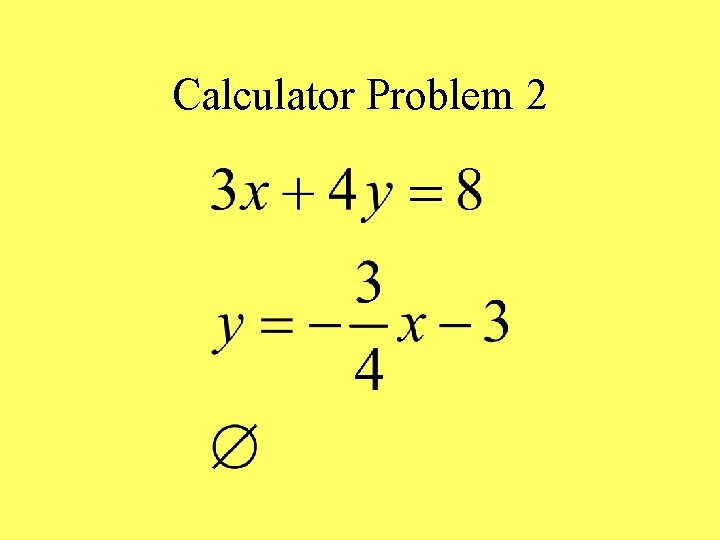 Calculator Problem 2 