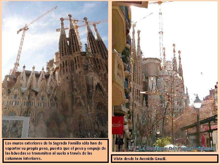 Los muros exteriores de la Sagrada Familia sólo han de soportar su propio peso,