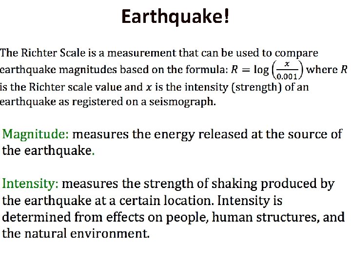 Earthquake! 