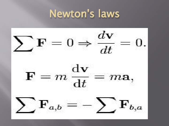 Newton's laws 