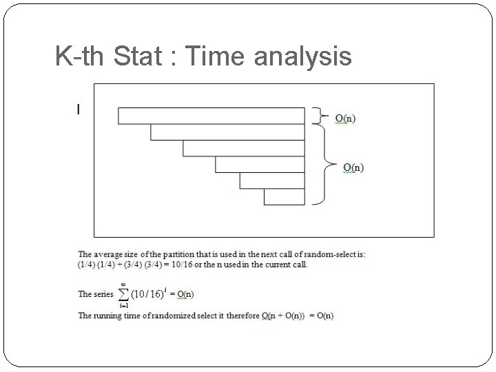 K-th Stat : Time analysis 