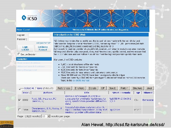 Alan Hewat, http: //icsd. fiz-karlsruhe. de/icsd/ 