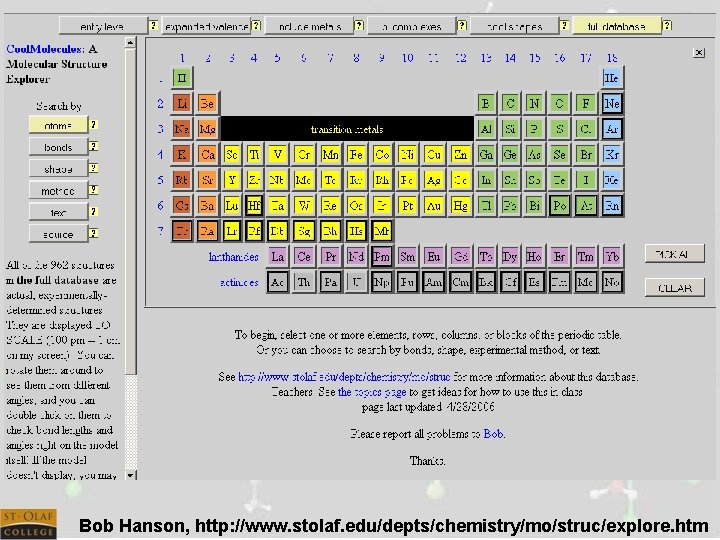 Bob Hanson, http: //www. stolaf. edu/depts/chemistry/mo/struc/explore. htm 