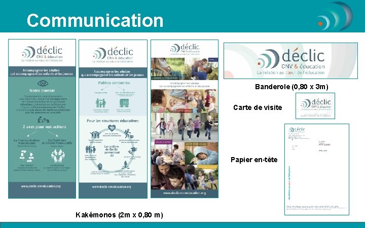 Communication Banderole (0, 80 x 3 m) Carte de visite Papier en-tête Kakémonos (2