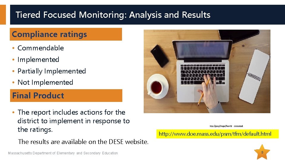 Tiered Focused Monitoring: Analysis and Results Compliance ratings • Commendable • Implemented • Partially