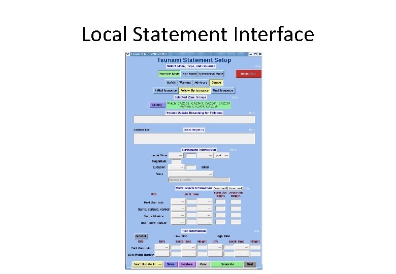 Local Statement Interface 