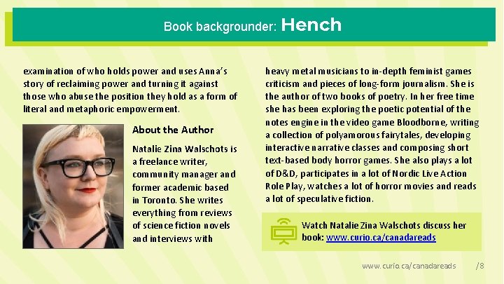 Book backgrounder: Hench examination of who holds power and uses Anna’s story of reclaiming