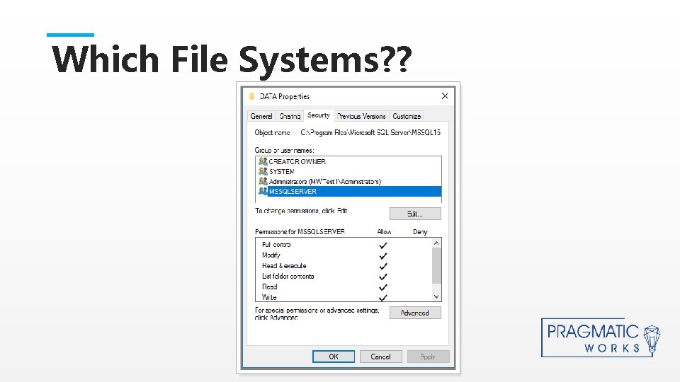 Which File Systems? ? This is a Header THIS IS A SUBTITLE 